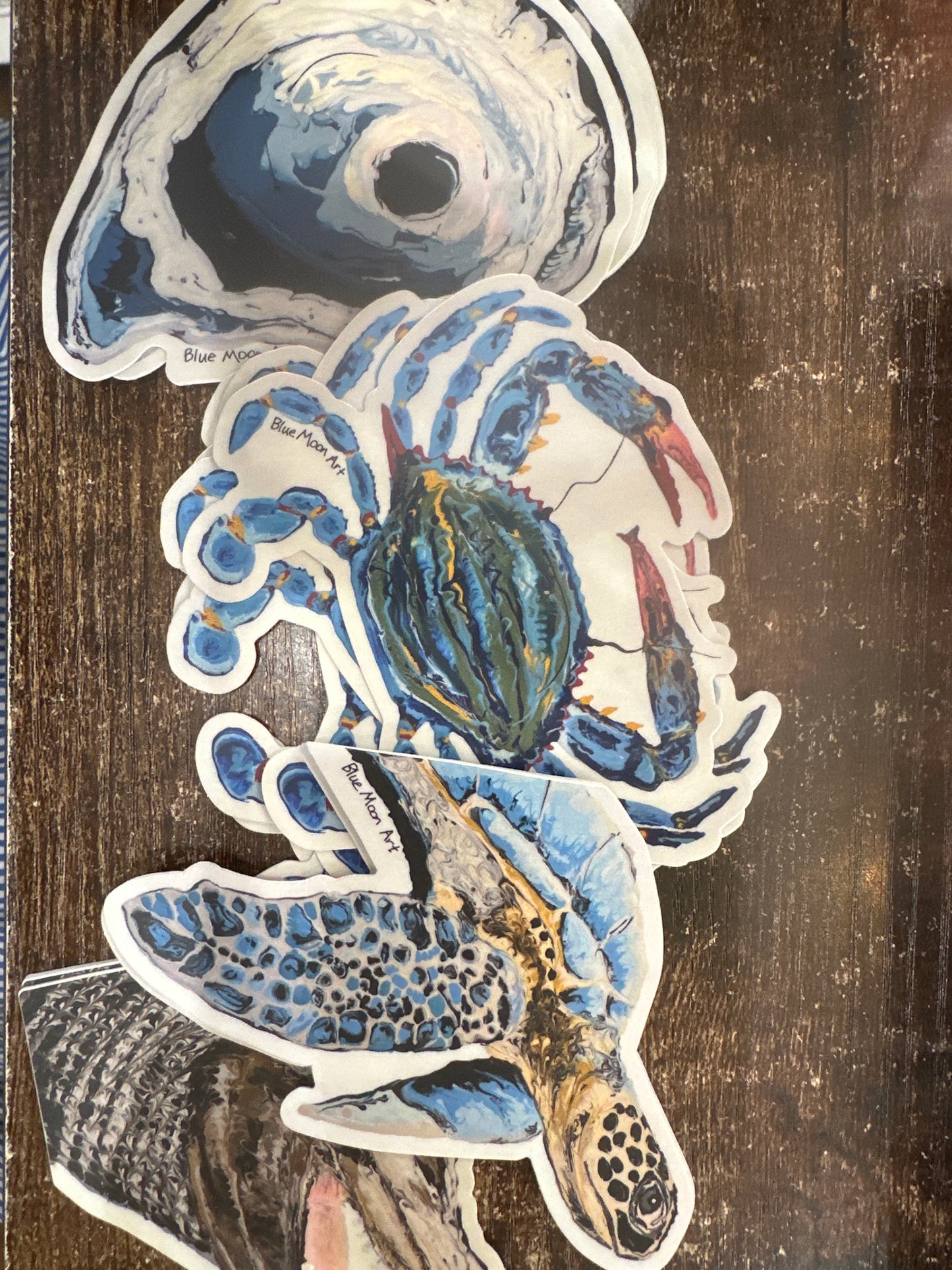 Blue Moon Art Stickers